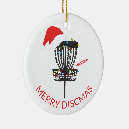 Disk Golf Weihnachtsmannmütze Weihnachts Keramik O Ornament (Rechts)
