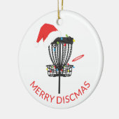 Disk Golf Weihnachtsmannmütze Weihnachts Keramik O Ornament (Links)