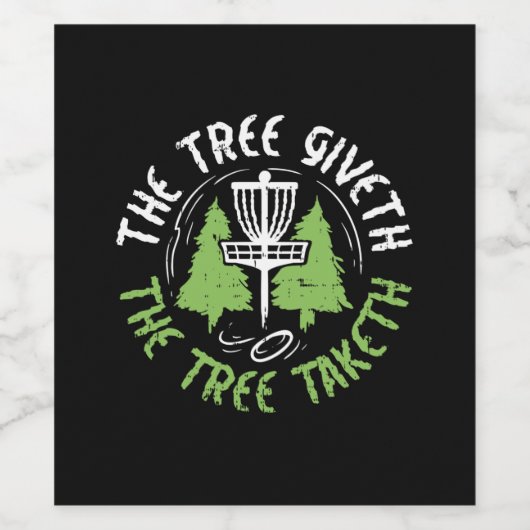 Disk Golf Weinetikett (Einzelnes Label)