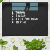 Disk Golf - Wie Sie Golf spielen Geschirrtuch (Gefaltet)