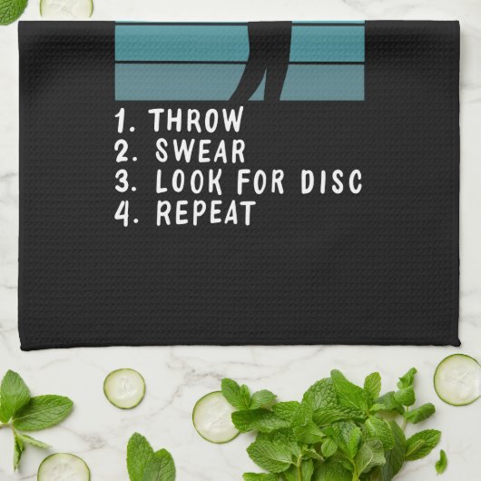 Disk Golf - Wie Sie Golf spielen Geschirrtuch (Gefaltet)