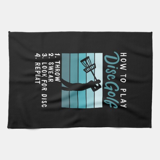 Disk Golf - Wie Sie Golf spielen Geschirrtuch (Horizontal)