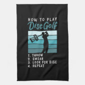 Disk Golf - Wie Sie Golf spielen Geschirrtuch (Vertikal)