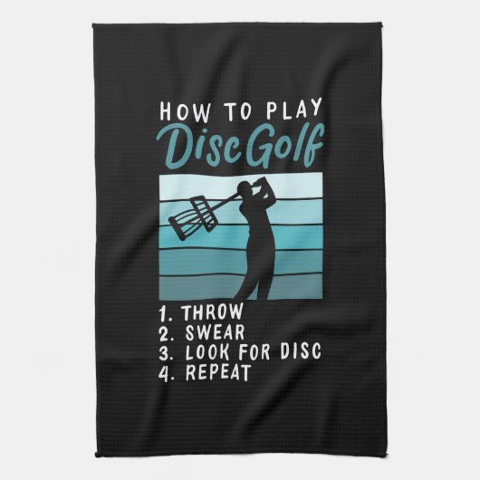 Disk Golf - Wie Sie Golf spielen Geschirrtuch (Vertikal)