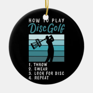 Disk Golf - Wie Sie Golf spielen Keramik Ornament