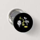 Disk Golf Woods Disk Golfer-Geschenk Button (Vorne & Hinten)