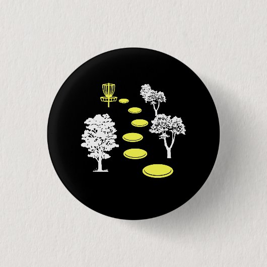 Disk Golf Woods Disk Golfer-Geschenk Button (Vorderseite)