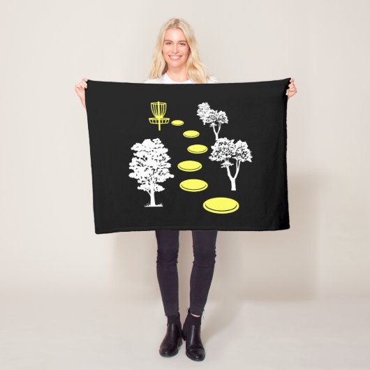 Disk Golf Woods Disk Golfer-Geschenk Fleecedecke (Beispiel)