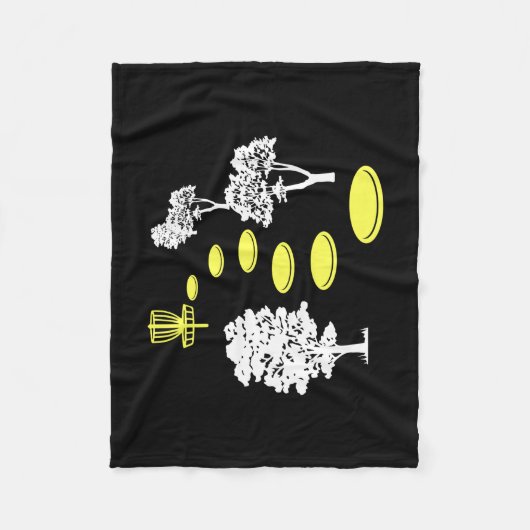 Disk Golf Woods Disk Golfer-Geschenk Fleecedecke (Vorderseite)