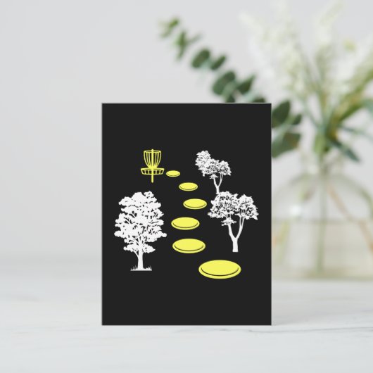 Disk Golf Woods Disk Golfer-Geschenk Postkarte (Stehend Vorderseite)