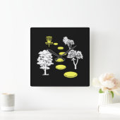 Disk Golf Woods Disk Golfer-Geschenk Quadratische Wanduhr (Zuhause)