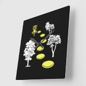 Disk Golf Woods Disk Golfer-Geschenk Quadratische Wanduhr (Winkel)