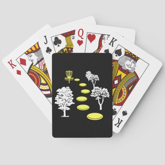 Disk Golf Woods Disk Golfer-Geschenk Spielkarten (Rückseite)