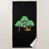 Disk Golf Woods Disk Golfer-Geschenk Strandtuch (Vorderseite)