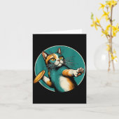 Disk Golfer Cat Disk Golf Player Sonniges Hallowee Karte (Gelbe Blume)