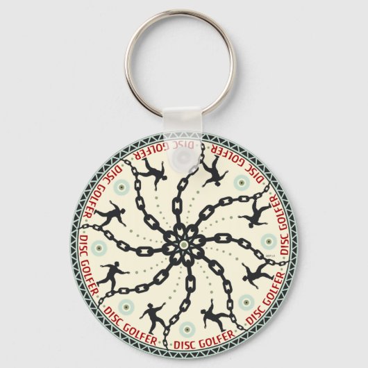 Disk Golfer Schlüsselanhänger (Vorderseite)
