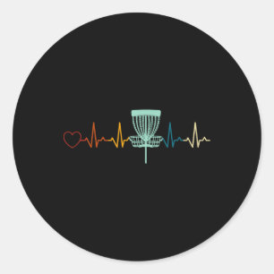 Disk Golfschläger Heartbeat Disc Golf Basket Disc  Runder Aufkleber