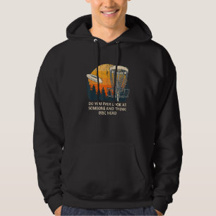 Disk Head Disc Golf Outdoor Game Golfer Field Game Hoodie