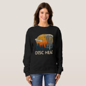Disk Head Disk Golf Sports Golfer Sport Player Sweatshirt (Vorne ganz)