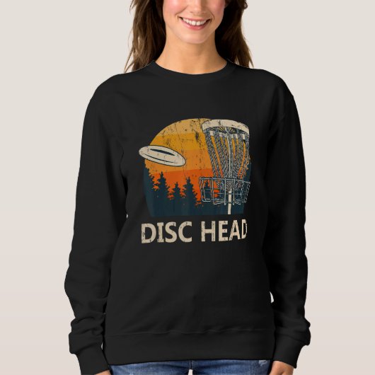Disk Head Disk Golf Sports Golfer Sport Player Sweatshirt (Vorderseite)