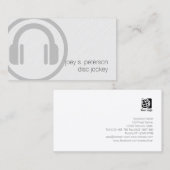 Disk Jockey Bold Deejay Turntable Icon Music Visitenkarte (Vorne/Hinten)