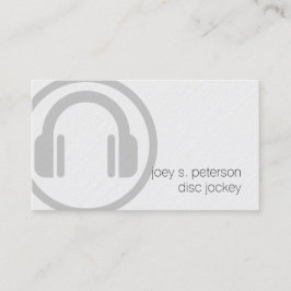 Disk Jockey Bold Deejay Turntable Icon Music Visitenkarte