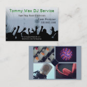 Disk Jockey DJ Dance Music Foto Template Visitenkarte (Vorne/Hinten)