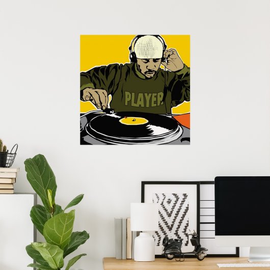 Disk Jockey DJ Poster (Heimbüro)
