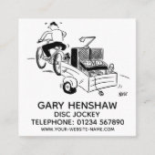 Disk Jockey Square Business Card Quadratische Visitenkarte (Vorderseite)