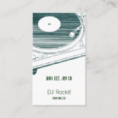 Disk Jockey Turntable Scratched Visitenkarte (Vorderseite)