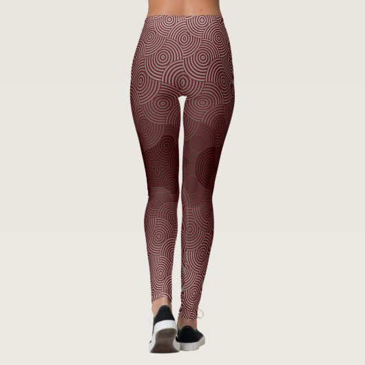 Disk Pattern 02.Gray DRed BG Leggings (Rückseite)