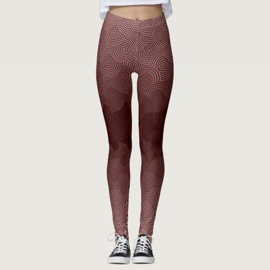 Disk Pattern 02.Gray DRed BG Leggings (Vorderseite)
