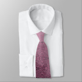 Disk Pattern 02.Gray Pink BG Krawatte (Gebunden)