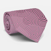 Disk Pattern 02.Gray Pink BG Krawatte (Gerollt)