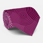 Disk Pattern 02B.Gray B Pink BG Krawatte (Gerollt)