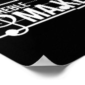 Diskantmacher-Wortwitz Lustiger Marschierender Mus Poster (Ecke)