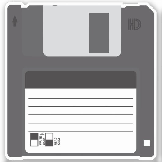 Diskette Aufkleber (Vorderseite)