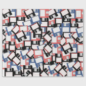 Diskette Computer Science Engineer Red Blue Geschenkpapier (Flach)