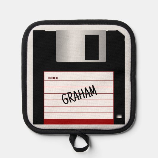Diskette Computerwissenschaft Klassiker Geek-Koch Topflappen (Vorderseite)