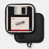 Diskette Computerwissenschaft Klassiker Geek-Koch Topflappen (Vorderseite/Rückseite)