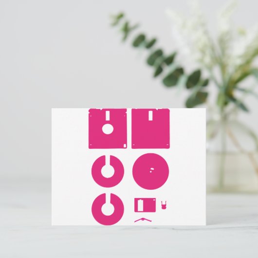 Diskette dekonstruiert 1,44in postkarte (Stehend Vorderseite)