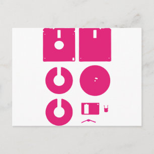 Diskette dekonstruiert 1,44in postkarte