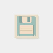 Diskette-illustrierte Blau-und Post-it Klebezettel (Vorderseite)
