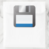 Diskette Quadratischer Aufkleber (Tasche)