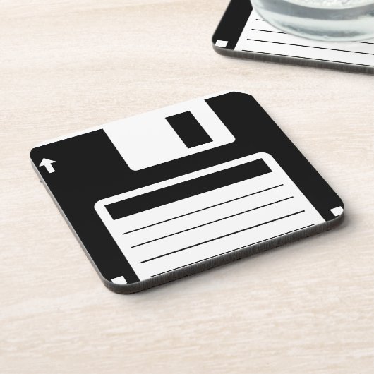 Diskette-Retro Illustrations-Entwurf Untersetzer (Linke Seite)