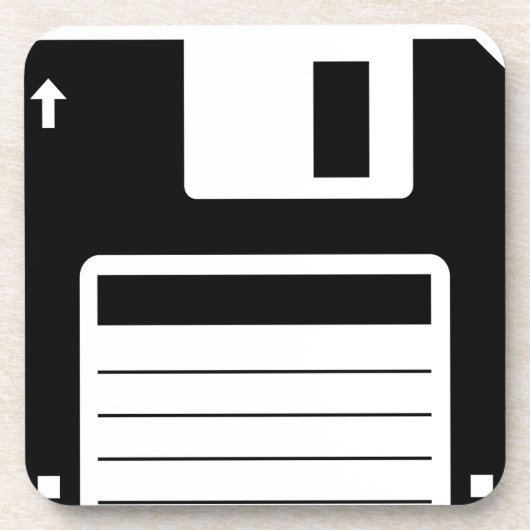 Diskette-Retro Illustrations-Entwurf Untersetzer (Vorderseite)