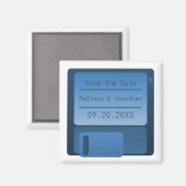 Diskette Speichern Sie das Datumsfenster, dunkelbl Magnet (Vorderseite/Rückseite)