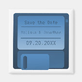 Diskette Speichern Sie das Datumsfenster, dunkelbl Magnet (Vorne)