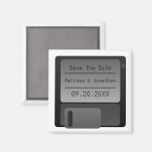 Diskette Speichern Sie das Datumsfenster, grau Magnet (Vorderseite/Rückseite)