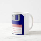 Diskette-Tasse Kaffeetasse (VorderseiteRechts)
